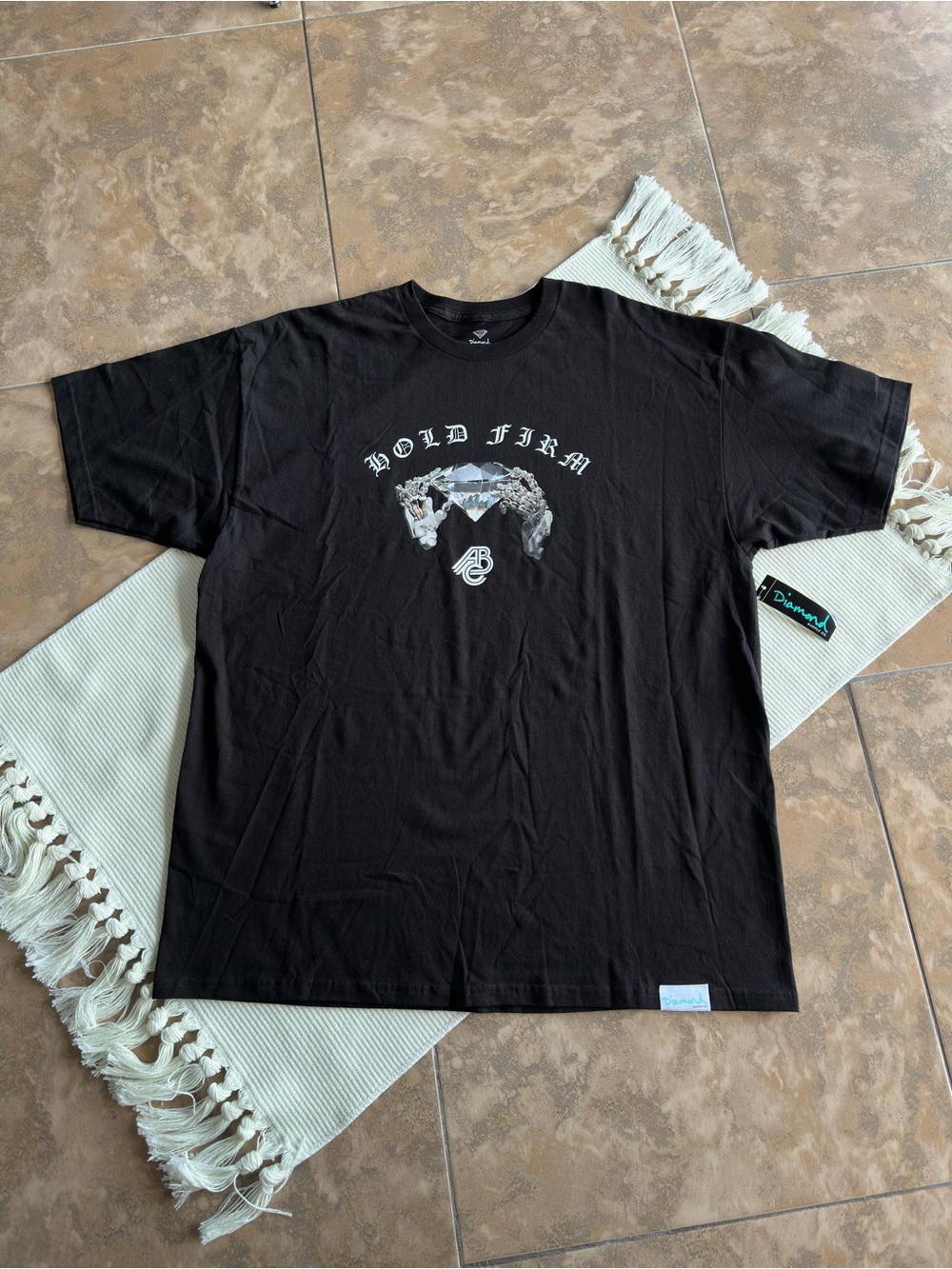 Diamond Supply Co Black Hold Firm Graphic T-Shirt